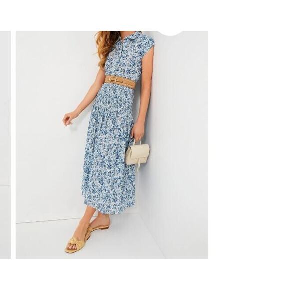 The Great. SET Sz 0 / XS Light Sky Pressed Floral The Knoll Skirt & Wren Top - Picture 2 of 16